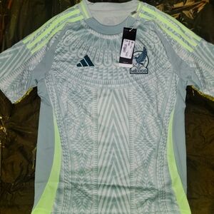 NWT Adidas 2024 Mexico Light Green Away Jersey (Kid Size Large 13/14Years)